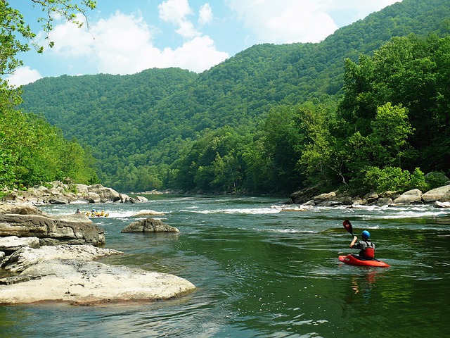 Kayaker on the New River